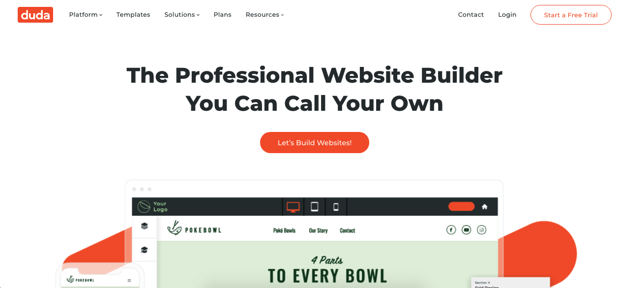 duda create a website